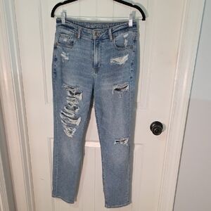 American Eagle Outfitters Women's Distressed Light Blue Jeans